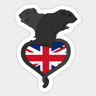 Gerbil United Kindom (dark) Sticker